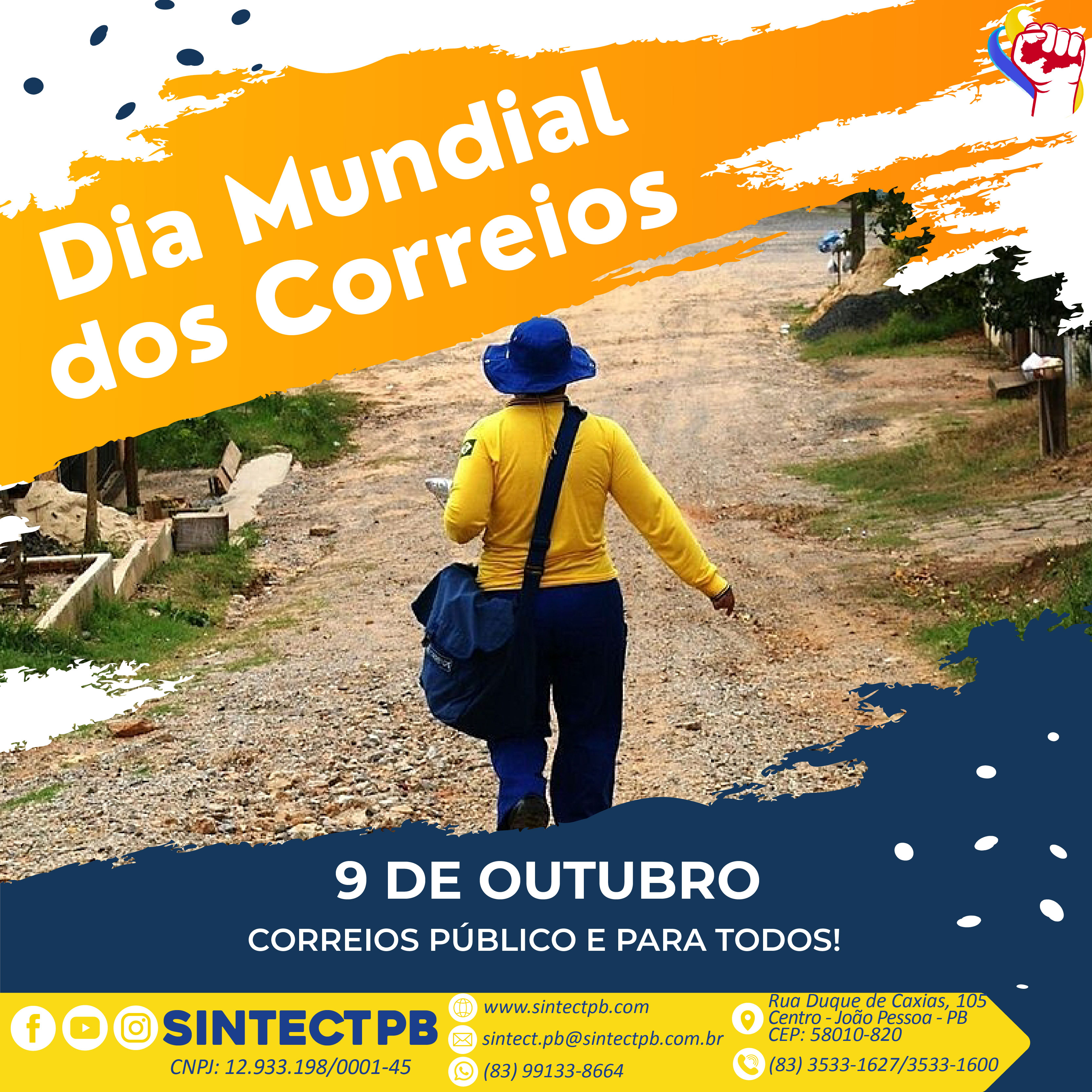 SINTECT PB, DIA MUNDIAL DOS CORREIOS 2023